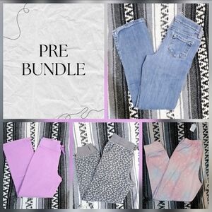 4 PC GIRLS SIZE SMALL - MEDIUM BOTTOMS JEANS PANTS BUNDLE